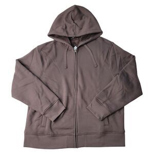 Member's Mark Men's Sherpa Lined Extra Warm Full Zip Hoodie - Brown Bear